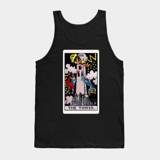 Card #16 - The Tower - Rider Waite Smith Tarot Tank Top